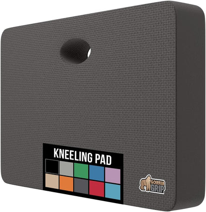 GORILLA GRIP Extra Thick Patent Pending Garden Kneeling Pad, 17.5 x 11 Inch Supportive Soft Foam Knee Cushioning for Gardening, Water Resistant, Bathing Baby, Working Supplies, Lightweight, Charcoal