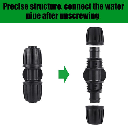 10 Pack 1/2 Inch Drip Irrigation Coupling Connectors (1/2" ID x 0.65" OD) - 1/2'' Drip Line Anti-Drop Barbed Locked Straight Connectors for 1/2 Inch Drip Tubing Garden Irrigation System