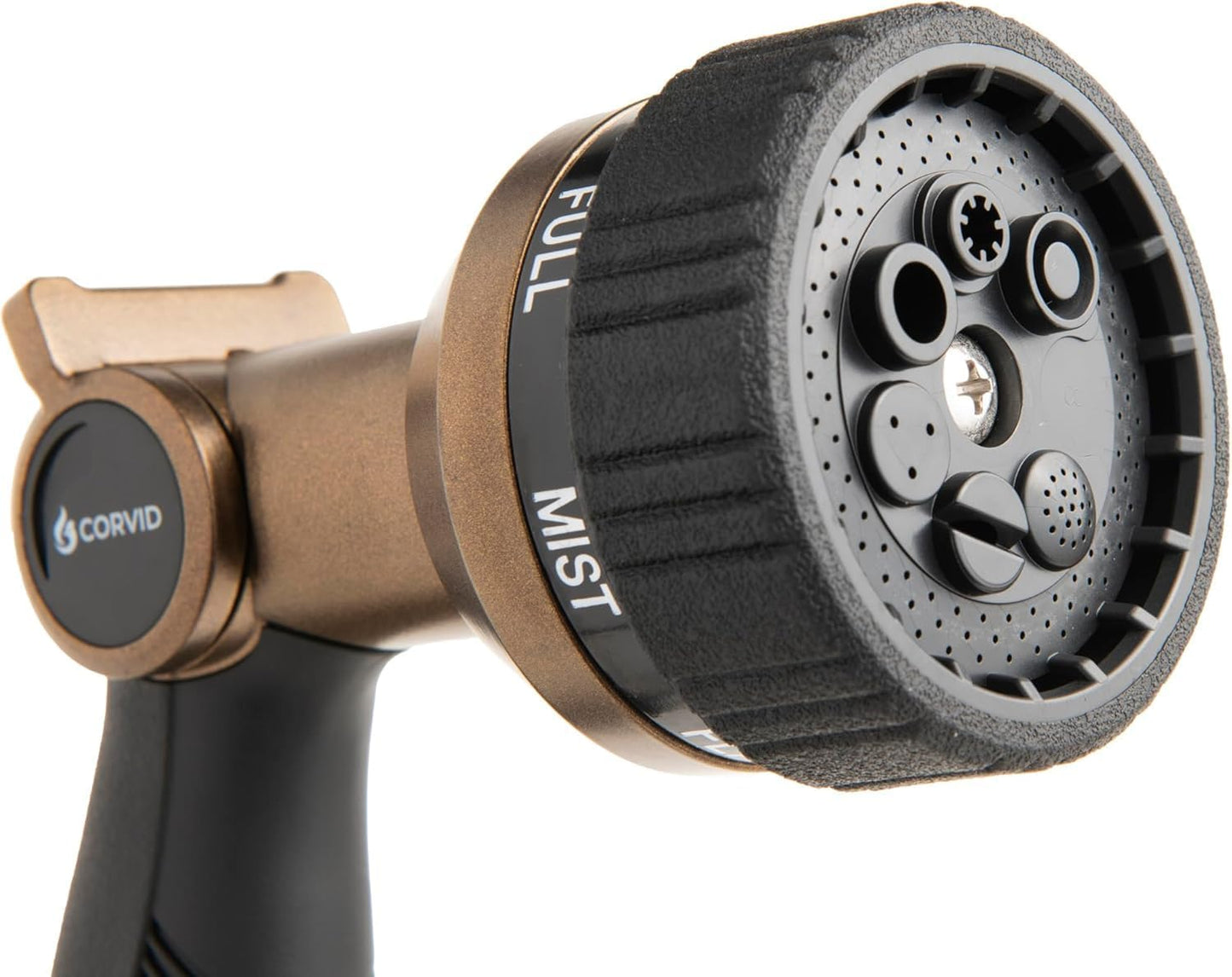 3-Pack Corvid Thumb Control 8-Pattern Garden Hose Nozzle, High-Pressure Adjustable Spray with Ergonomic Soft-Grip Handle and Durable Metal Construction, Ideal for Lawn & Garden, Car Washing