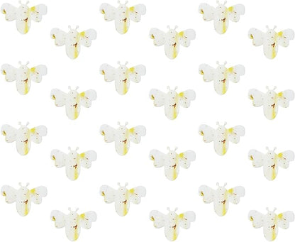 Wildflower Seed Paper - Set of 24 Yellow Bee-Shaped with Envelopes and Planting Instruction, Writable & Plantable Gift for Moms and Plant Lovers, Ideal for Weddings, & Baby Showers