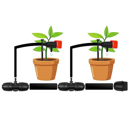 Garden Irrigation Dripper for 1/4" Drip Irrigation Tubing, 35 Pack Adjustable Drip Emitters Succulent Micro Watering Dripper for Individual Shrubs and Trees Irrigation System