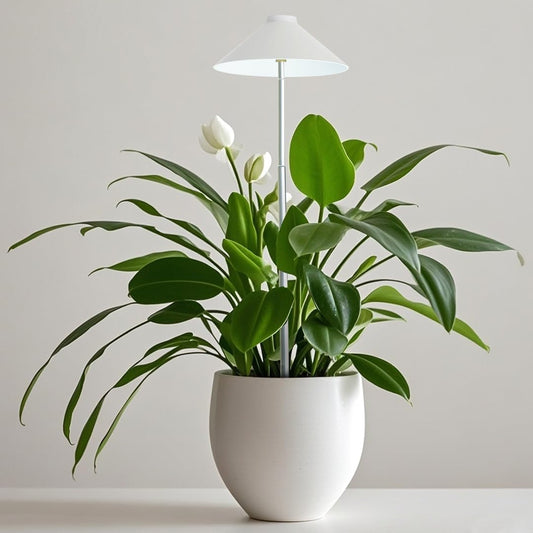 MiniSun LED Grow Light for Indoor Plants, Full Spectrum Plant Light with Height-Adjustable Stand, USB Powered,5V Low Voltage ，Ideal for Home Gardening, 1 Pack