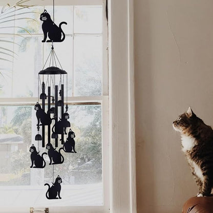 Cats Wind Chimes Outdoor, Memorial Wind Chimes, Mobile Cats Bells, Music Wind Catcher, Cat Wind Chime for Home, Tree, Yard, Patio, Garden Decoration, Festival Gifts for Mom, Xmas Gifts for Cat Lovers