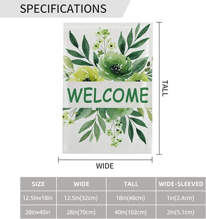 Custom Welcome Garden Flag for Outdoor Personalized Welcome Yard Flags Decor Customized Flag Add Your Own Picture/Text House Lawn Banner Double Sided Home Wall Decoration 12.5x18 28x40