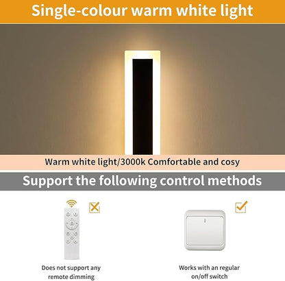 Upgrade Widened 2 Pack Modern Outdoor Wall Lights, 39.3inch Long Linear LED Wall Sconce, 3000K Warm White, IP65 Waterproof, 36W, Minimalist Black Exterior Lamp Fixture for Porch, Garden, Bathrooms