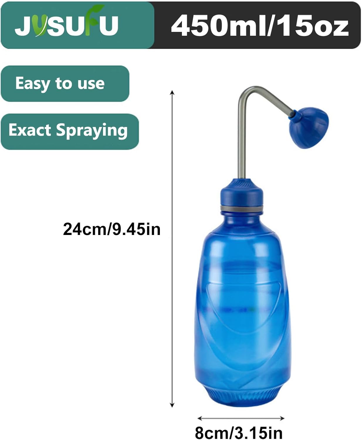 2 Pack Watering Can for Seedlings, Small Watering Can for House Plant Garden Flower 15oz/450ml (Blue)