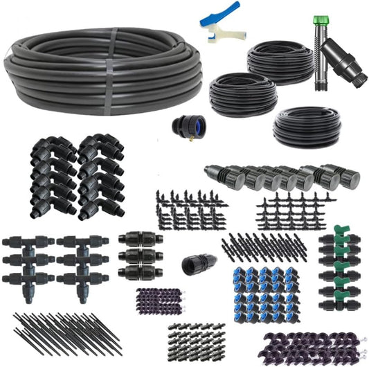 Drip Irrigation Kit for Raised Bed Gardening - Kit Size : Deluxe