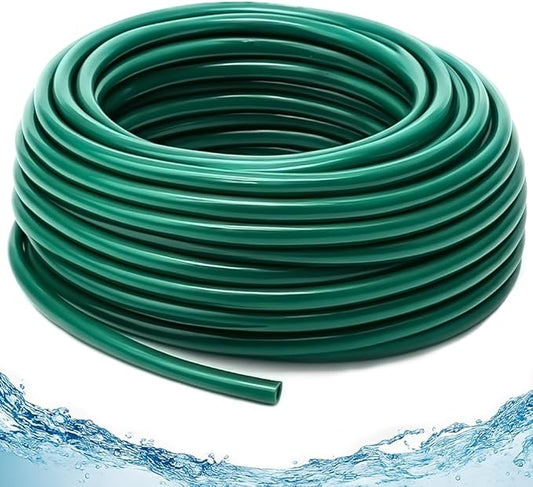 Bonviee 50ft 1/4 inch Drip Irrigation Tubing, Drip Irrigation Hose, Garden Watering Tube Line for Garden Watering System-Green