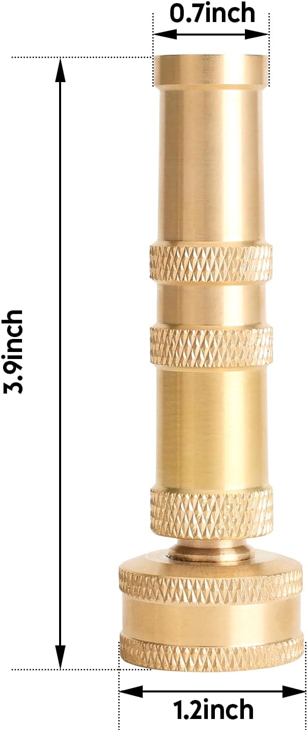 Heavy-Duty Adjustable Twist Hose Nozzle，High Pressure Garden Hose Jet Nozzles for Garden Watering、Car Washing、Driveway Cleaning, 2 pack