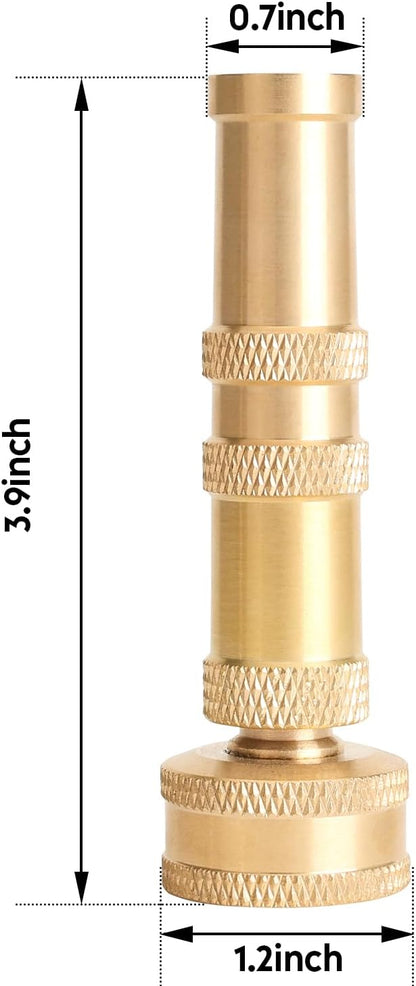 Heavy-Duty Adjustable Twist Hose Nozzle，High Pressure Garden Hose Jet Nozzles for Garden Watering、Car Washing、Driveway Cleaning, 2 pack