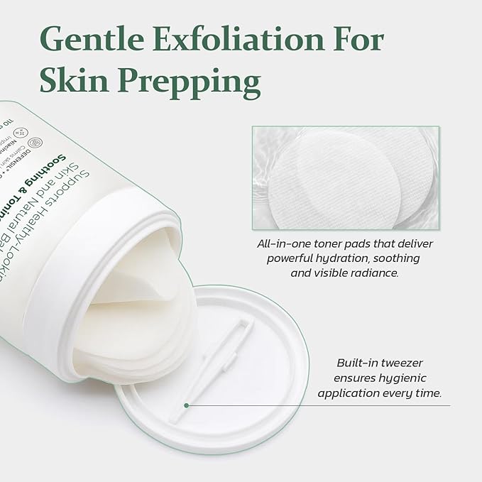 Toner Pads Face Exfoliator Dark Spots Removal Pads, Soothing with DEFENSIL®,Tea Tree | Wrinkle Minimizing with Peptides, Niacinamide for All Skin Types（125 Counts）