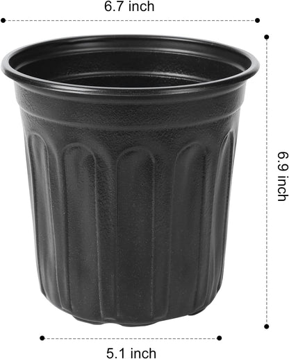 JERIA 100-Pack 1 Gallon Flexible Plant Nursery Pots with 100Pcs Plant Labels,Thickened Soft Plastic Seedling Pots,Seed Starting Pot Flower Plant Container for Succulents，Seedlings