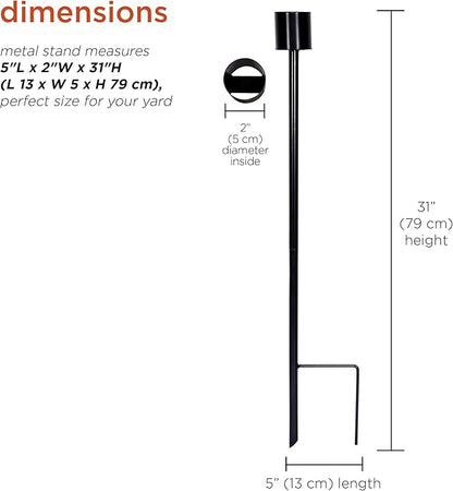 Alpine Corporation 31" Tall Outdoor Metal Gazing Globe Display Stand, Black