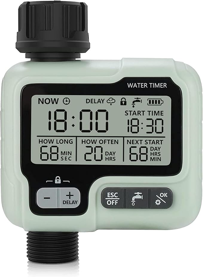 Hose Timer,Sprinkler Timers for Watering,Automatic Outdoor Water Timer,Garden Irrigation System Controller,Timed Sprinklers for Yard,Hoses Timer for Lawn,Misting Cooling