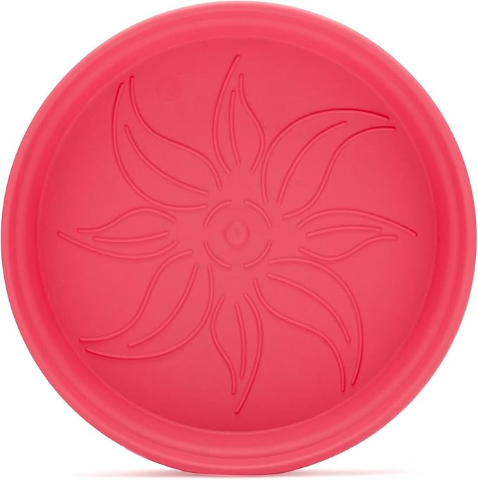 Mintra Home Garden Pots 4pk - Flowers, Herbs, Plants, Indoor, Outdoor, Colorful, Wholesale, Bulk (Coral, 19cm Diameter (7.5in))