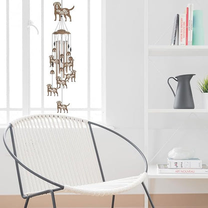 Outdoor Dogs Wind Chimes Decor, Portable Mobile Wind Catcher, Sympathy Wind Bells, Memorial Gifts for Mom, Housewarming, Blessing WindChimes(Outside/Indoor/Home/Room/Porch/Yard/Tree/Garden Decorate)