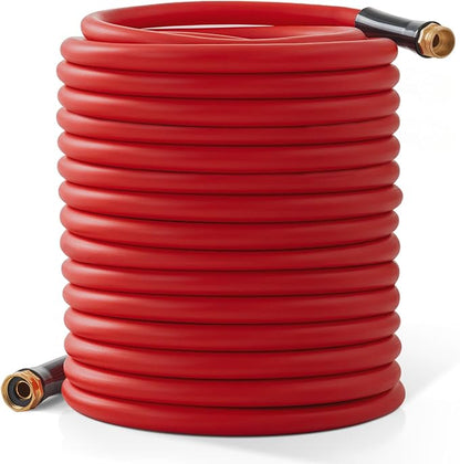 Garden Hose 200 ft x 5/8” Hot/Cold Heavy Duty Water Hose,-50°F to 190°F,Burst 600Psi Flexible Upgraded Rubber Hoses,3/4” Solid Fittings for All-weather Outdoor Lawn & Garden