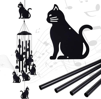 Cats Wind Chimes Outdoor, Memorial Wind Chimes, Mobile Cats Bells, Music Wind Catcher, Cat Wind Chime for Home, Tree, Yard, Patio, Garden Decoration, Festival Gifts for Mom, Xmas Gifts for Cat Lovers