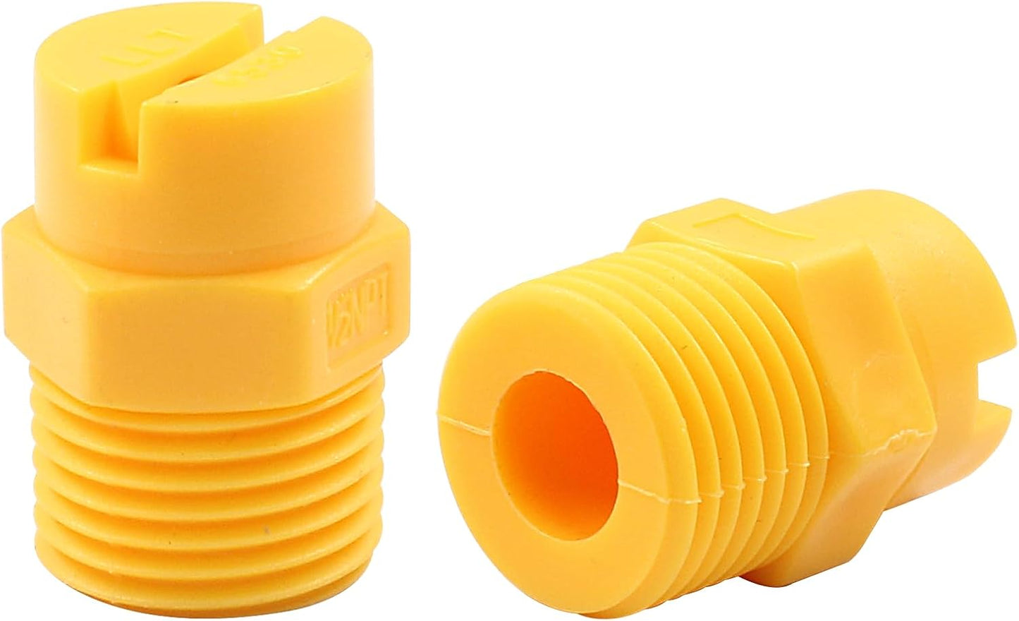 5Pcs 1/2" NPT Male Thread Flat Fan Sprayer Tip 65 Degree Yellow Nozzle Sprayer Nozzle for Industrial Agricultural Equipment Irrigation Cooling