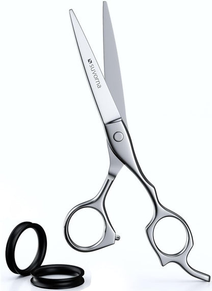 Suvorna Shears for Hair Cutting - Barber Scissors for Hair Cutting - Extremely Sharp Hair Cutting Scissors to Cut Hair - Made with 6.5" Stainless Steel with Key - Hair Shears for Women, Men and Adults