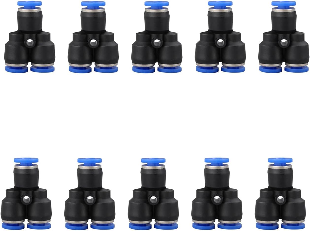 4mm OD Y splitter Push to connect Fittings,push to connect air fittings, air line push connectors (10 Pcs)