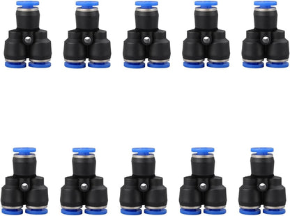 4mm OD Y splitter Push to connect Fittings,push to connect air fittings, air line push connectors (10 Pcs)