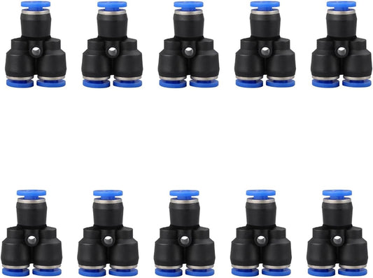 4mm OD Y splitter Push to connect Fittings,push to connect air fittings, air line push connectors (10 Pcs)