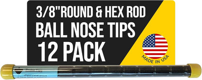 T&T Tools Standard Replacement Tips for 3/8" Soil Probe Rods - Compatible with Smart Stick & Mighty Probe - Ideal for Locating, Plumbing, Landscaping & Gardening Tools - Durable Metal Rod Tips,12-Pack