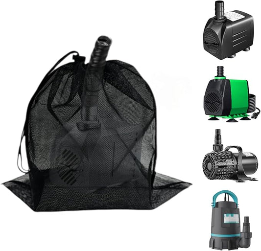 17.7" x17.7" Pond Pump Cover Filter Bag, Black Media Bag Large Pump Mesh Bag for Outdoor Water Ponds Filters, Water Filter Pump, Outdoor Ponds, Garden, Swimming Pool (1, 17.7" x17.7")