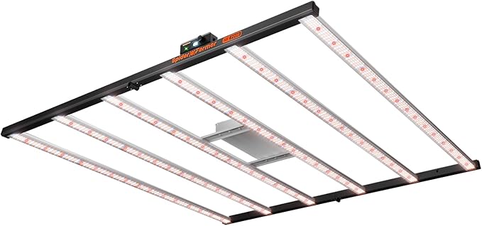 Spider Farmer SE7000 730W LED Grow Lights, Samsung LM301H EVO Diodes, 2025 Upgraded Remote App Control, 5x5ft Coverage Dimmable Daisy Chain Commercial Bar Style LED Growing Lamp, Vertical Farming