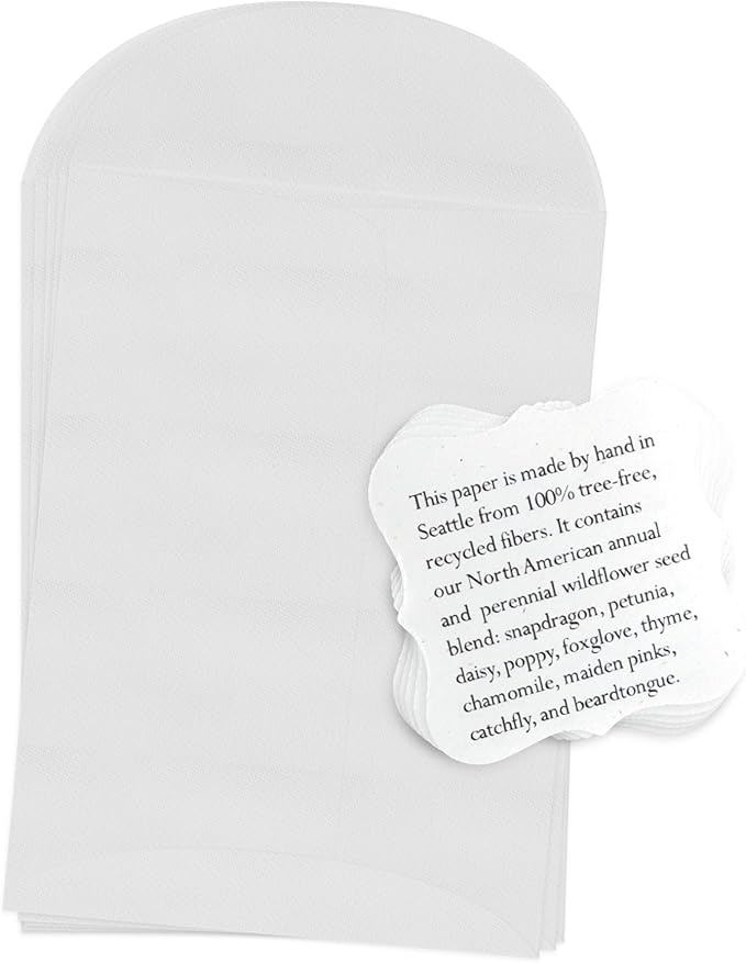 15 Sets of Square Planting Guide with Glassine Envelopes – Perfect for Seed Paper Products, Wedding Favors, and Gift Sets