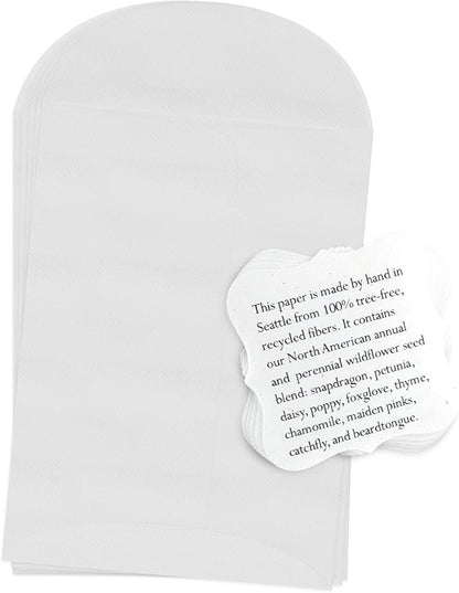 15 Sets of Square Planting Guide with Glassine Envelopes – Perfect for Seed Paper Products, Wedding Favors, and Gift Sets