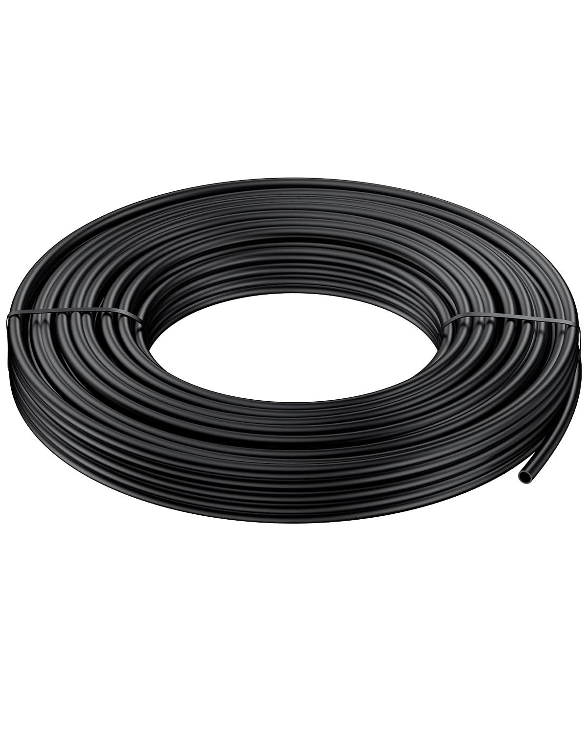 Pawfly 25 ft. 1/4" Drip Irrigation Tubing, Blank PE Distribution Tubing for Drip Irrigation System, Black Polyethylene Drip Line, Drip Irrigation Hose Roll for Garden Watering