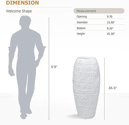 Welcome Fiberstone Planter, Fiberstone Large Indoor Plant Pots, Planter for Indoor/Outdoor