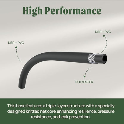 Garden Hose Reel Retractable 1/2" x 65ft Wall Mounted Hose Reel Automatic Rewind, Any Length Lock with 9 Patterns Sprayer Nozzle, Quick Connector and Adjustable shot Nozzle-Seaweed Green