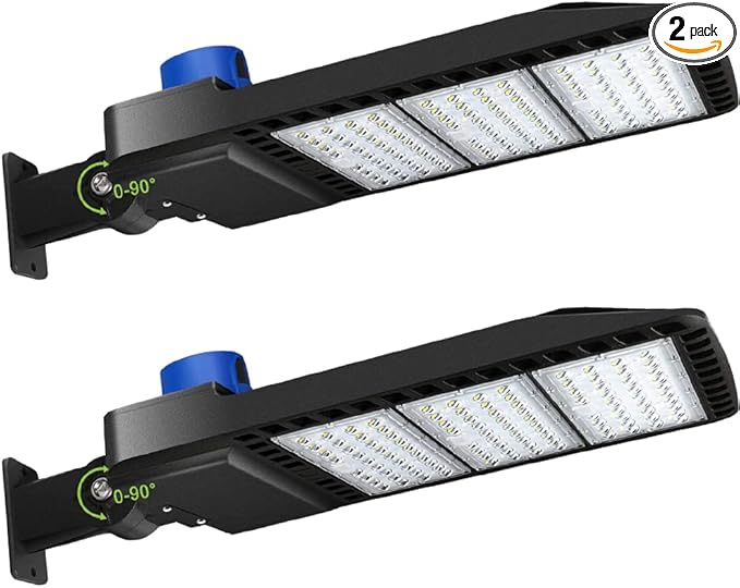 ledmo LED Parking Lot Lights 300W - LED Shoebox Parking Lot Lighting with Photocell 1000-1200W HID/HPS Replacement Waterproof IP65 36000LM 5000K Parking Lot LED Lighting (2 Pack)