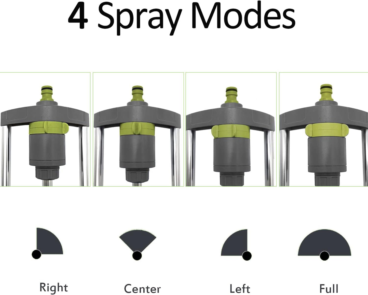 Lawn Sprinkler, GUDWING Metal Oscillating Sprinkler with Brass Nozzles, Water Sprinkler for Lawn Covers up to 3,600 Ft, includes Spray Jet Cleaning Needle, Grey