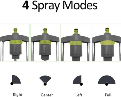 Lawn Sprinkler, GUDWING Metal Oscillating Sprinkler with Brass Nozzles, Water Sprinkler for Lawn Covers up to 3,600 Ft, includes Spray Jet Cleaning Needle, Grey