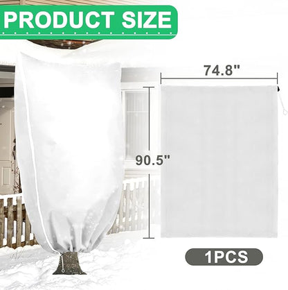 DQS Plant Covers Freeze Protection, 74.8" x90.5" Winter Frost Protection Blankets Frost Cloth,Suitable for Outdoor Winter Frost, Cold Weather, shrubs, Trees, Jackets, and coverings