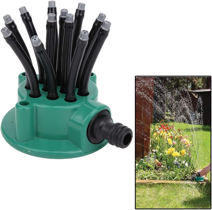 Yosoo Health Gear 360 Degree Rotating Garden Automatic Multi Heads Sprinkler with Flexible Noodle Shape Sprayers for Agricultural Irrigation, Quality ABS Sprinkler Nozzle with 3 Independent Holes