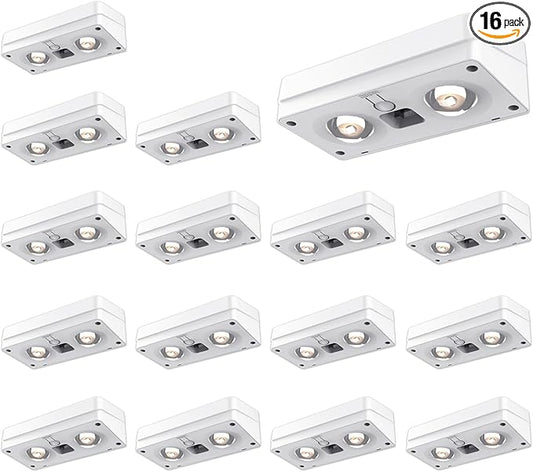 Solar Fence Lights 16 Pack, 50 Lumens Outdoor Solar Lights with 12 Modes RGB Color Glow LED，Waterproof, Solar Lights for Patio, Backyard, Deck, Fence, Railing(White Shell)