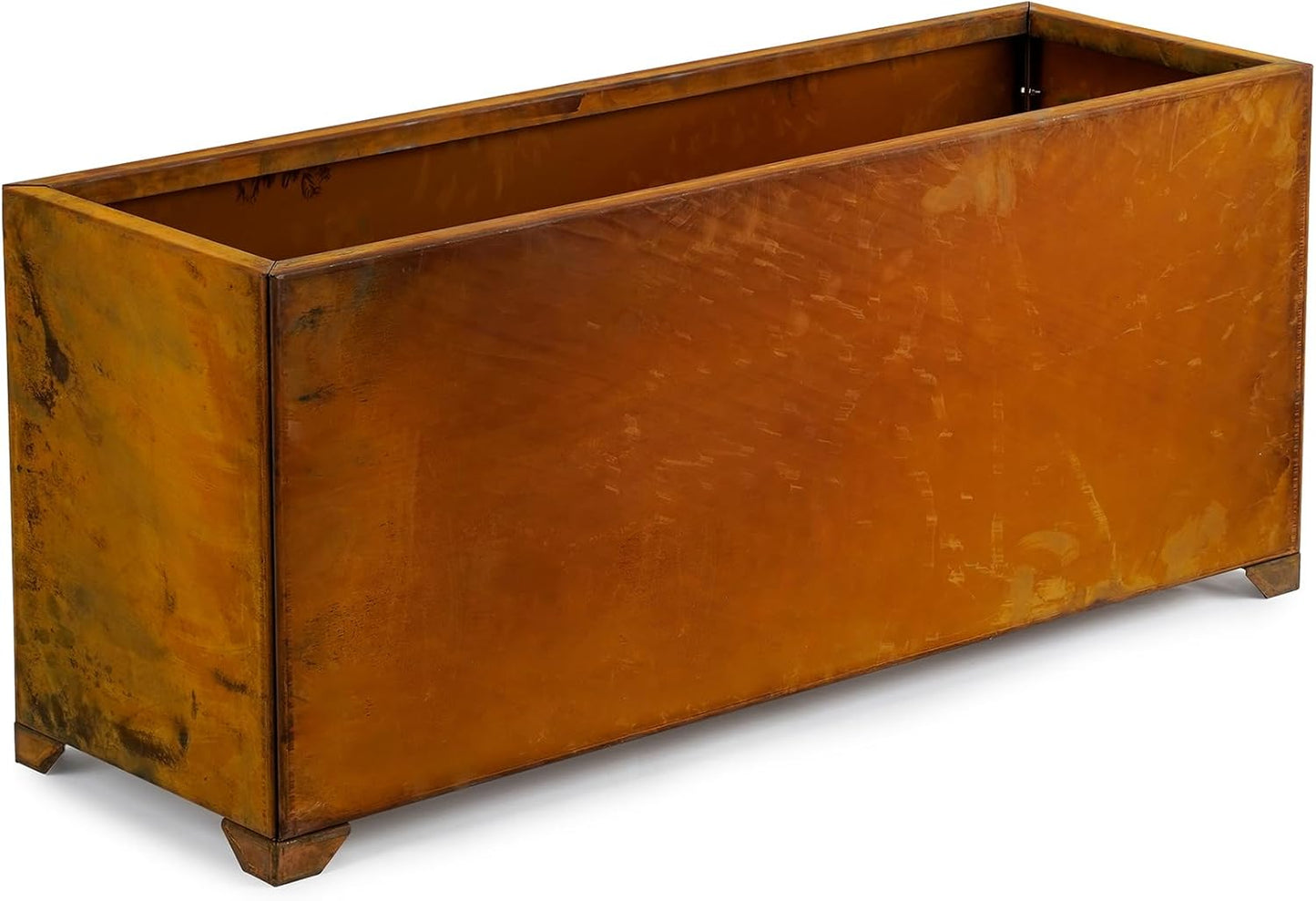 Stanbroil Corten Steel Large Planter Box - 38 x14 x16 Inch Rustic Metal Rectangular Planter Box for Patio, Porch, Garden, Commercial Décor,