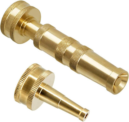 Twinkle Star Solid Brass Heavy Duty Adjustable Twist Hose Nozzle Jet Sweeper Nozzle, TWIS3231