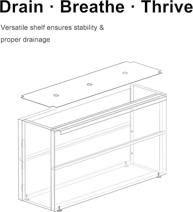 GSK 30" L White LED Metal Planter Flower Box Outdoor Illuminate Magnetic 3000K LED Light Strips Glow Vibe Modern Rectangle Raised Trough Drainage Holes Indoor Patio Balcony or Garden Decor