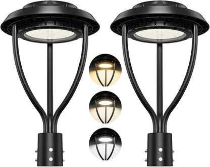 Outdoor LED Post Top Light (Tunable CCT, 150 Watt-2Pack)