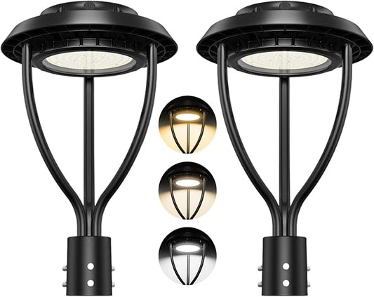 Outdoor LED Post Top Light (Tunable CCT, 150 Watt-2Pack)