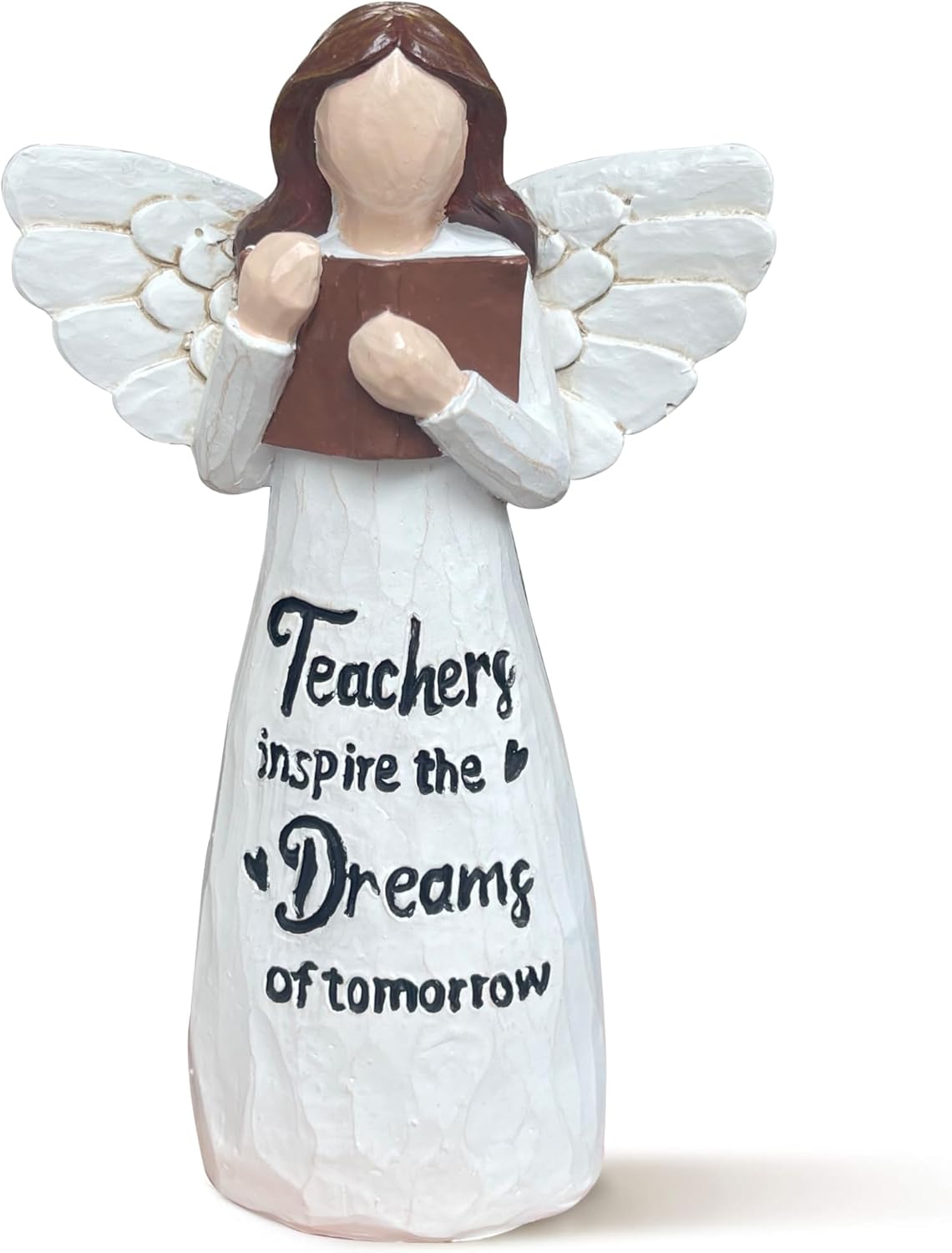 Teacher Appreciation Gifts, Thank You or Retirement Gifts for Women Teacher, Angel Hand-Painted Figurines Statue, 5.9 Inches Resin Doll Tabletop