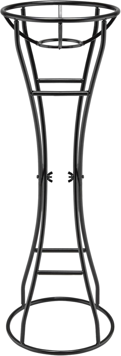 Alpine Corporation 24" Tall Indoor/Outdoor Metal Gazing Globe Display Stand, Black