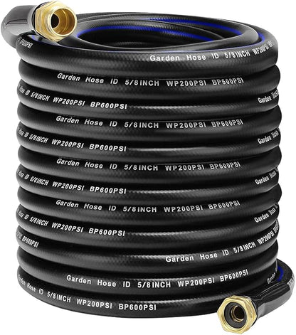 100 FT Garden Hose, Flexible No Kink Heavy Duty Garden Water Hose Flex Copper Bullet Collapsible Washer Rubber Hose 5/8" Soft Lightweight Outdoor Waterhose Manguera Para Jardin