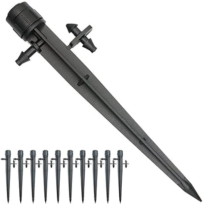 50 Pcs Drip Irrigation Emitters, Adjustable Flow 0-20 GPH Irrigation Drippers with Stake, Full Circle Flow Sprinkler Head, Micro Sprinkler for Garden Patio Lawn Flower Bed